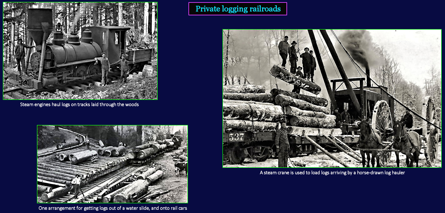 Hauling wood by rail, 1910
